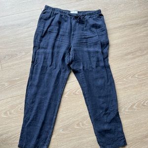 Blue linen pants/trouser